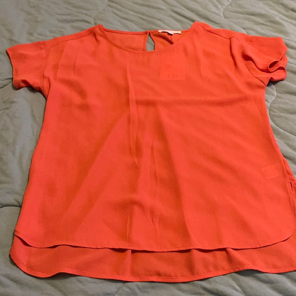 burnt orange work blouse